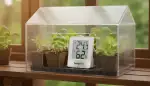 Optimales Klima: Das Thermo-Hygrometer im Mini-Gewächshaus