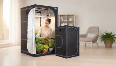 Der perfekte Start in Ihr Indoor-Gartenabenteuer: Das Plantsville Grow Zelt 120x120x200 cm