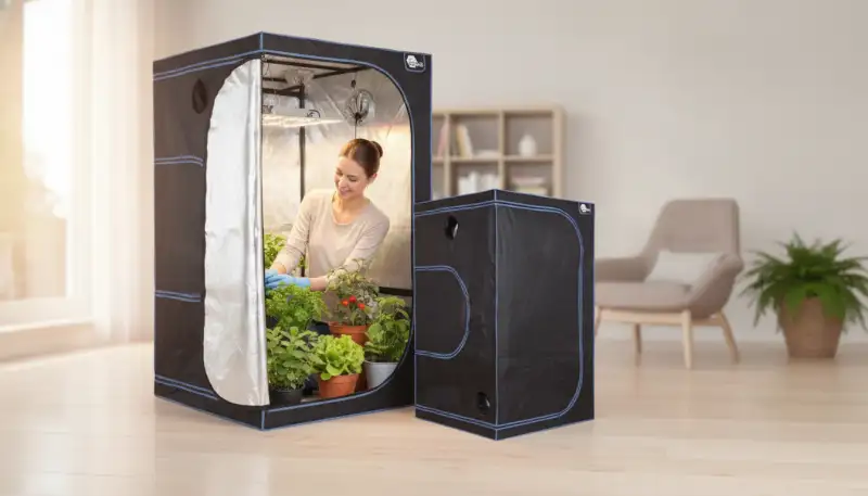 Der perfekte Start in Ihr Indoor-Gartenabenteuer: Das Plantsville Grow Zelt 120x120x200 cm