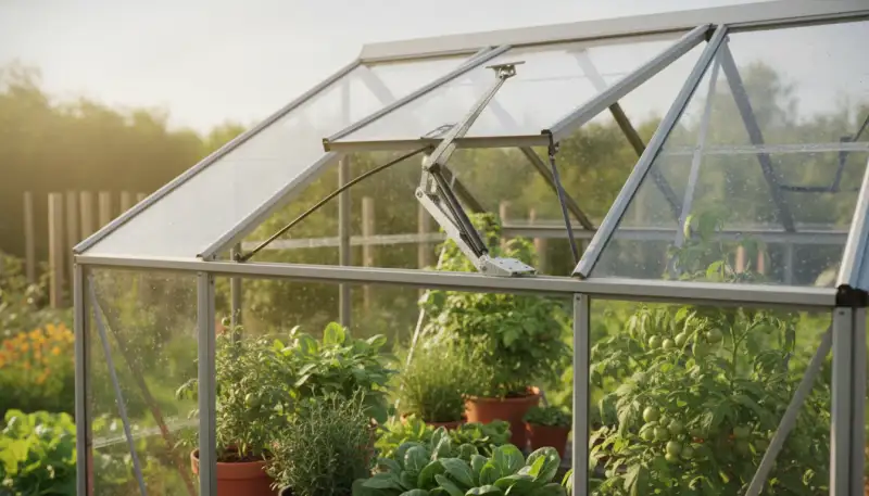 Klimaautomatik: Automatischer Fensteröffner Gewächshaus